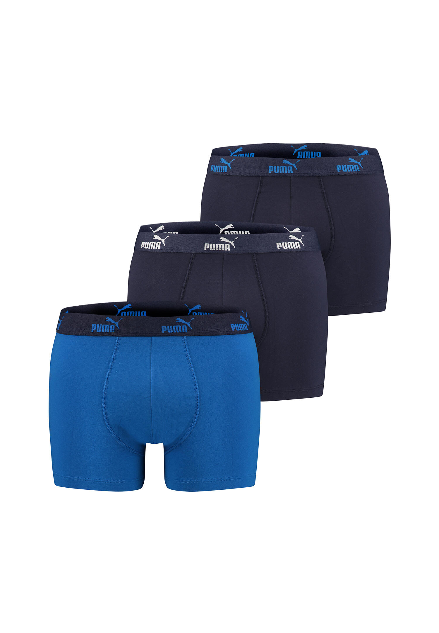 PUMA 3er Pack Puma Elements Boxer Boxershorts Herren Unterwäsche sportliche Retro