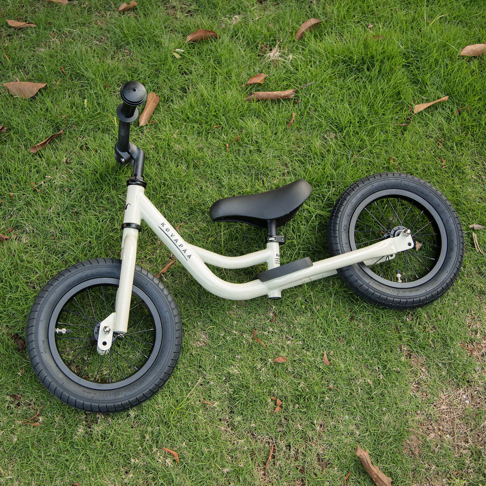 2-in-1 loopfiets & driewieler met duwstang – Loopfiets - Krijt grijs 5/7