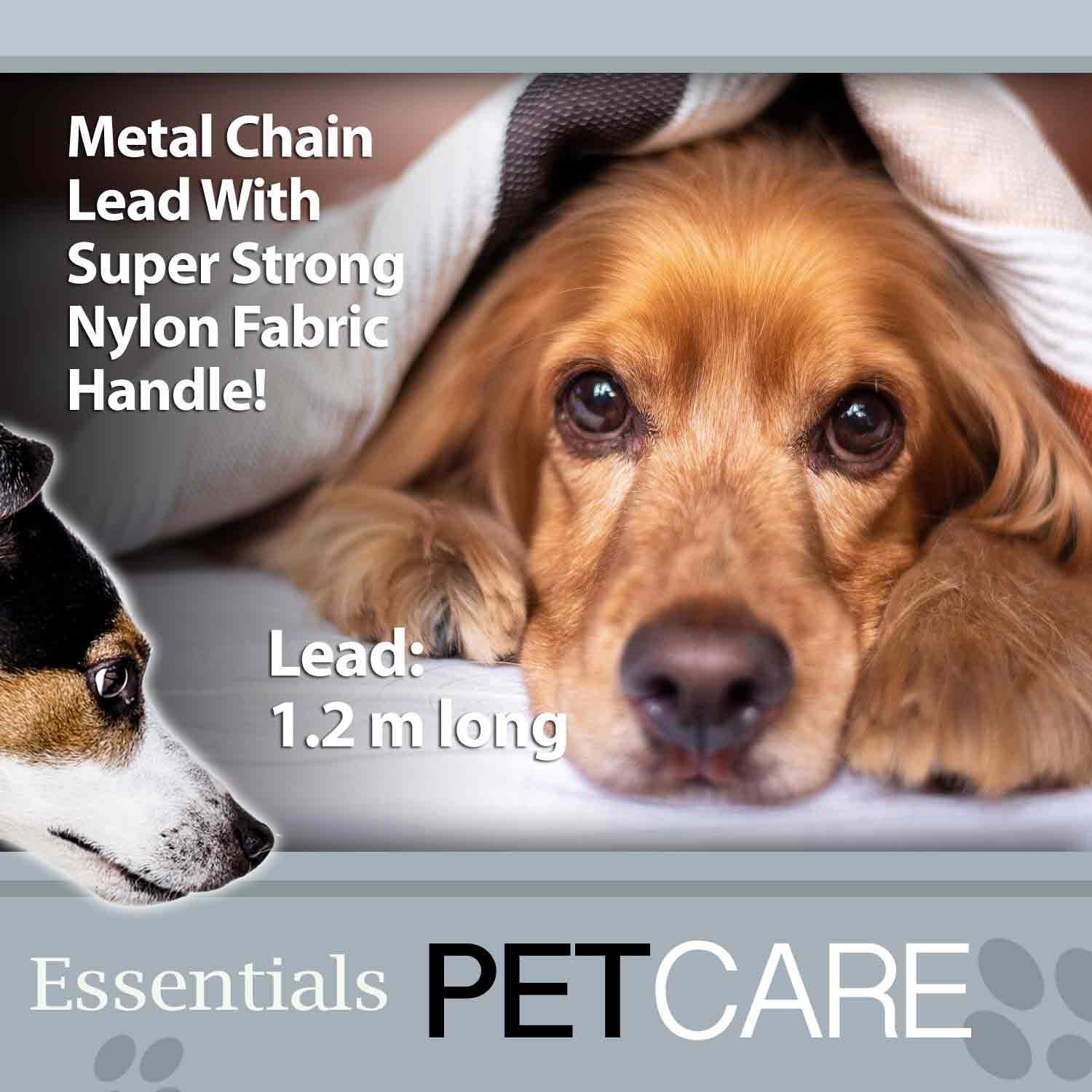 Crufts Reflective Chain Lead, 1.2m, Black 5/7