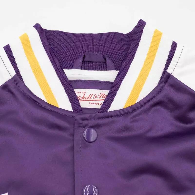 Blouson NBA Los Angeles Lakers Mitchell & Ness Primetime Lightweight Satin Viole 5/5
