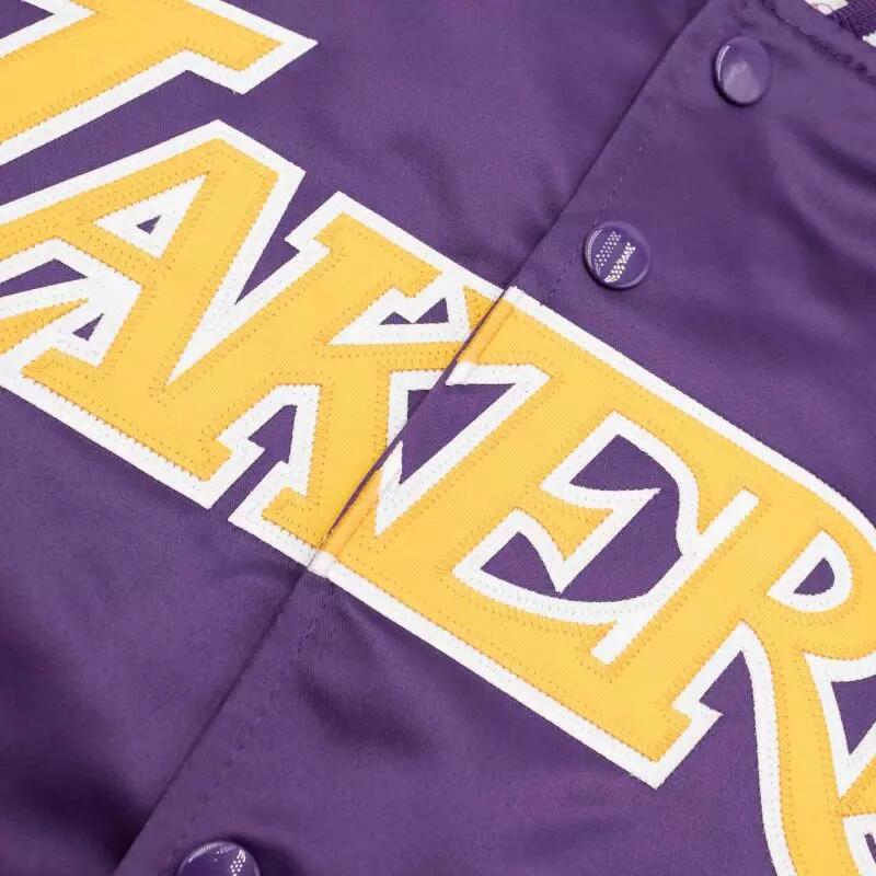 Blouson NBA Los Angeles Lakers Mitchell & Ness Primetime Lightweight Satin Viole 3/5