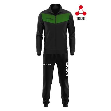 Tute complete uomo ( acetato-poliestere) givova nero/verde