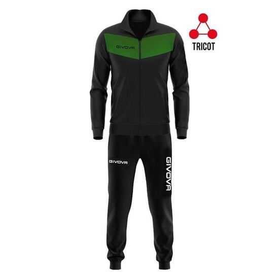 TUTA complete uomo ( acetato-poliestere) givova nero/verde