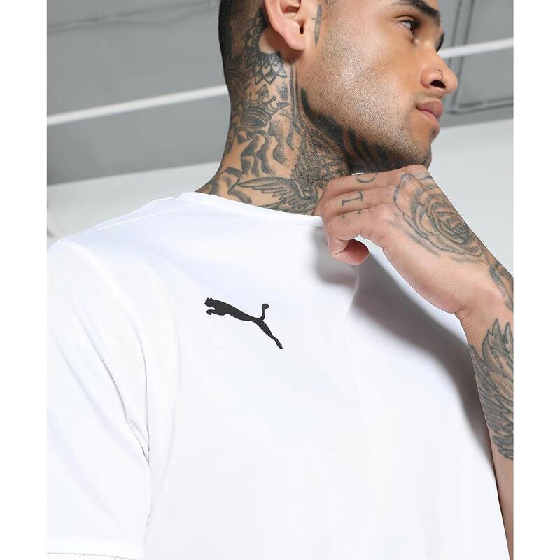 T-shirt Jersey di cotone écru con motivo Jardin de multicolore