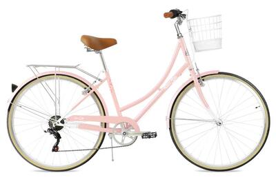 Fabricbike step city - omafiets voor dames. shimano 7-versnellingen. roze