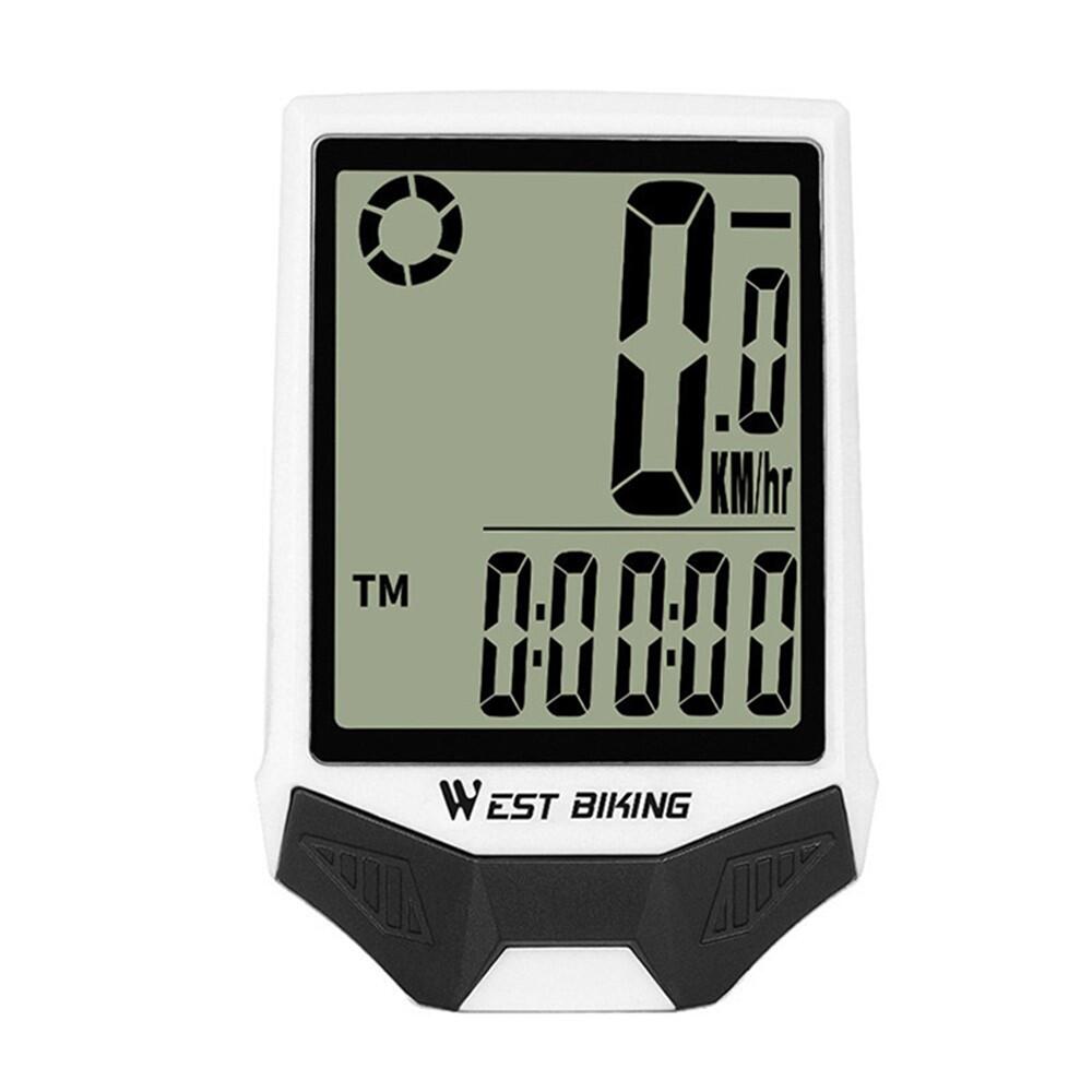 Contachilometri wireless WEST BIKING, impermeabile, doppio LED, con supporto 6/7