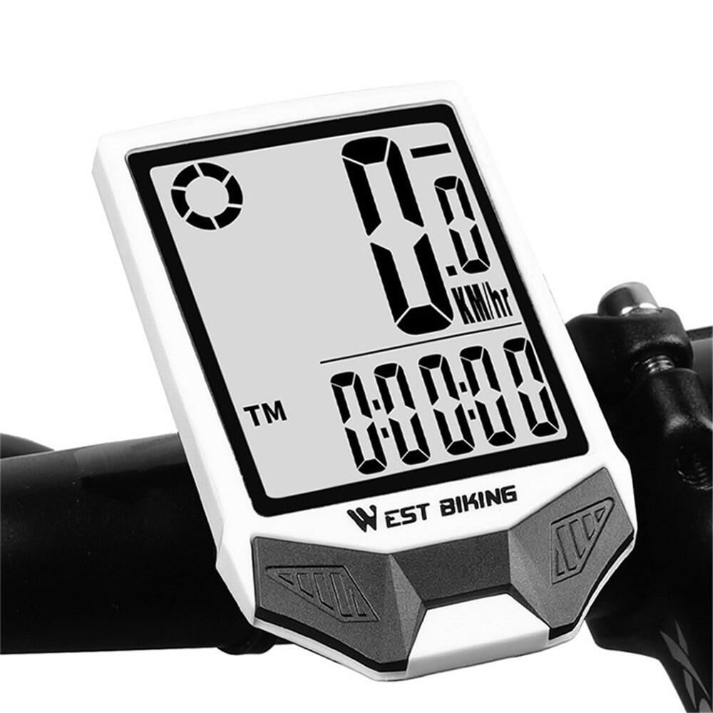 Contachilometri wireless WEST BIKING, impermeabile, doppio LED, con supporto 4/7