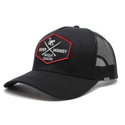 5-panel trucker pet / gerecycled / volwassene / eén maat (zwart)