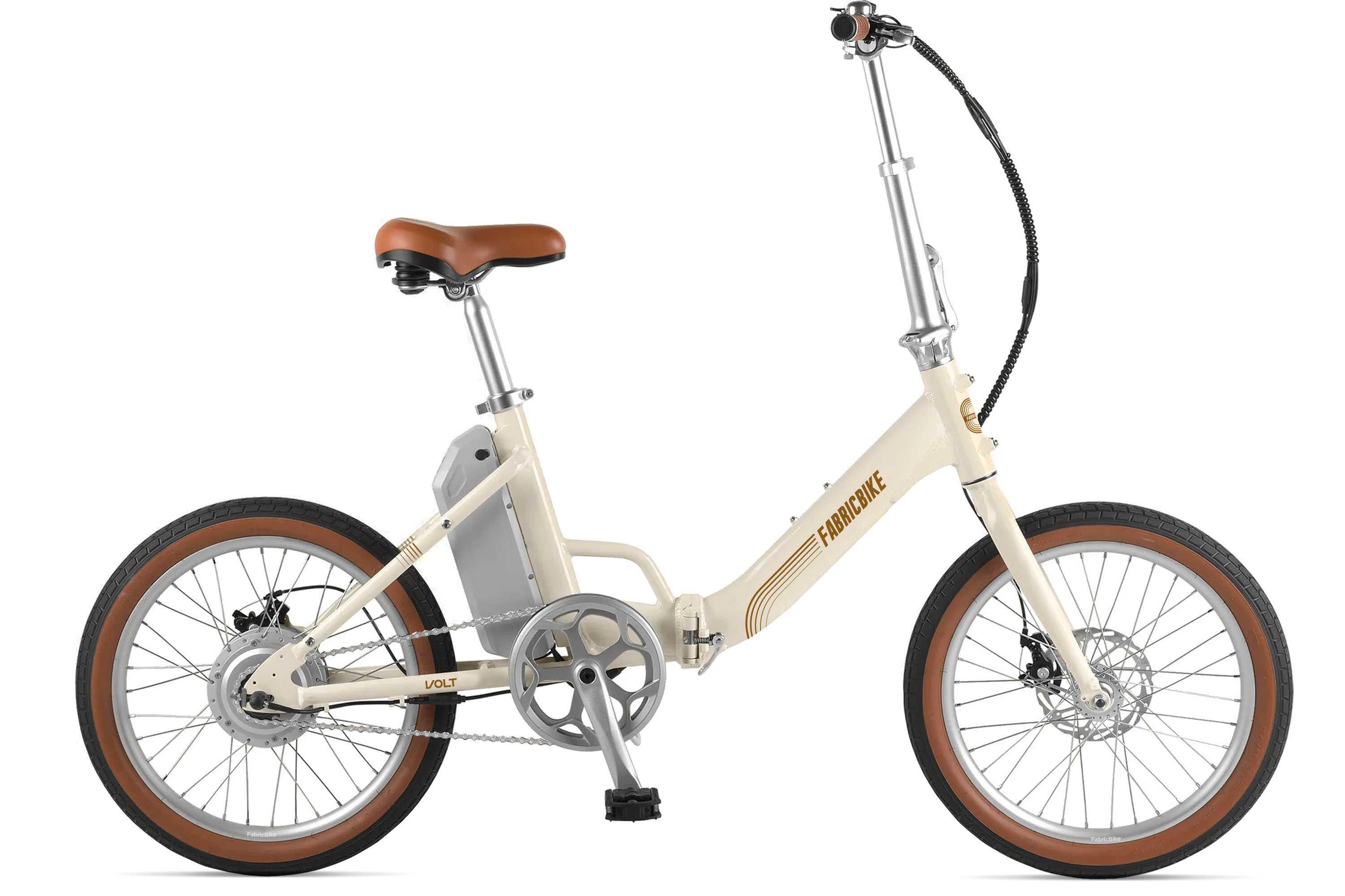 FABRICBIKE Fabricbike Volt - Bicicleta eléctrica plegable 20" Aluminio. Beige