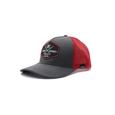 Trucker Cap – 5 Panels / Recycelt / Erwachsene / Einheitsgröße (Weiß/Schwarz)