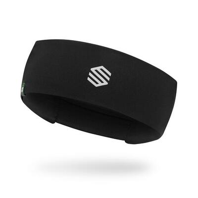 Heren en dames fitness thermo hoofd- en oorwarmer hardlopen kines black zwart
