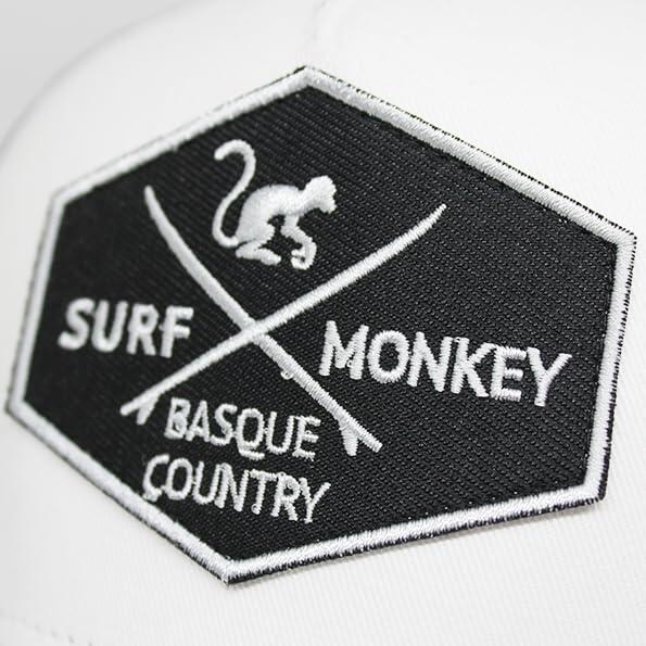 Gorra Trucker - 5 Paneles / Reciclada / Adulto / Talla única (Blanco/Negro) 4/5