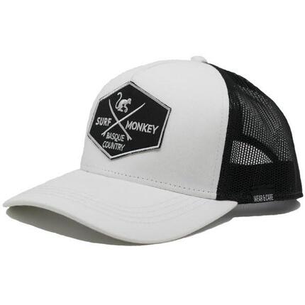 Casquette Trucker - 5 Panneaux /Recyclée /Adulte /Taille Unique (Beige/Bordeaux)