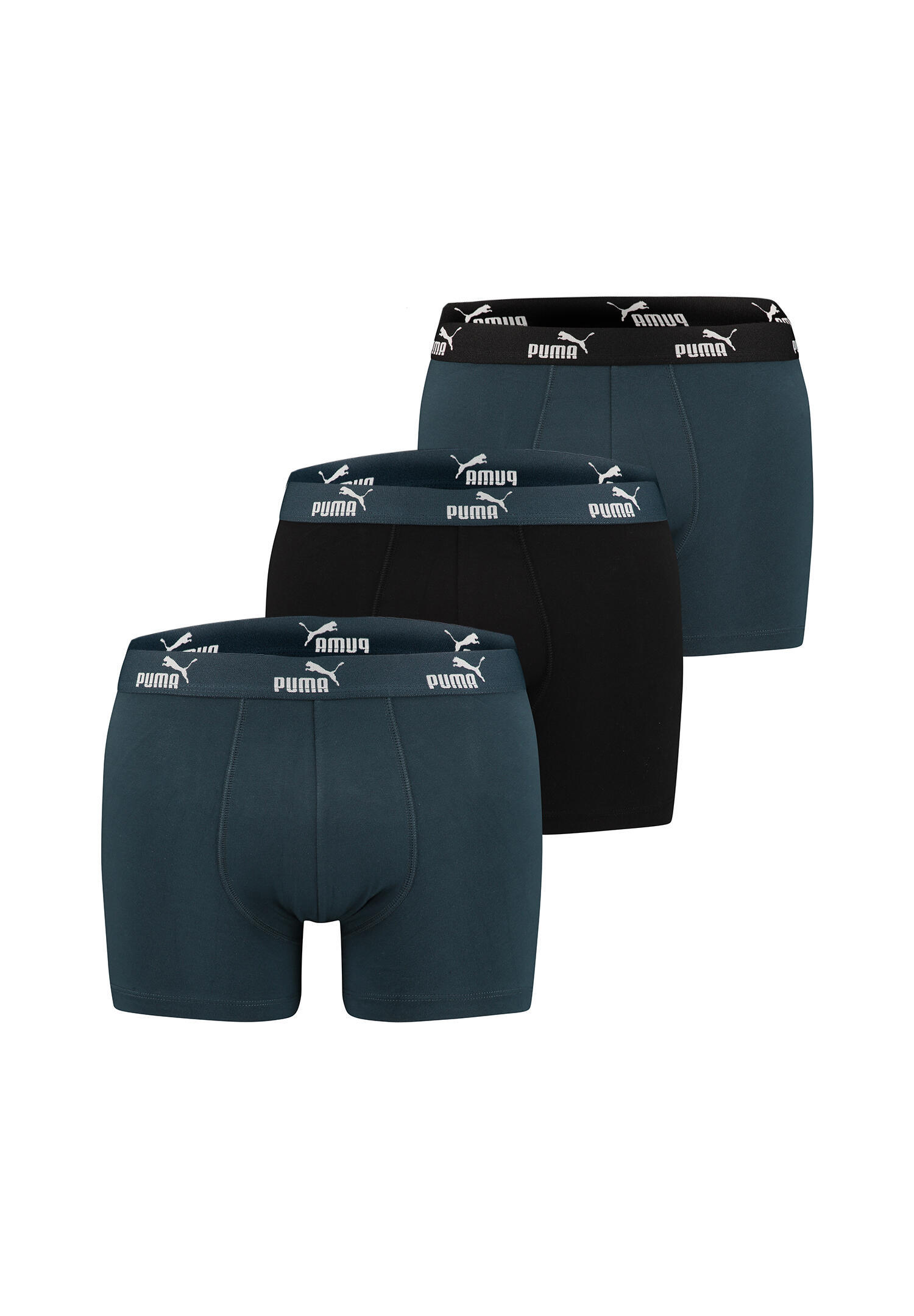 PUMA 3er Pack Puma Elements Boxer Boxershorts Herren Unterwäsche sportliche Retro
