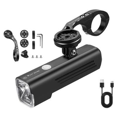 Faro sospeso ricaricabile WEST BIKING con supporto cronometro in alluminio