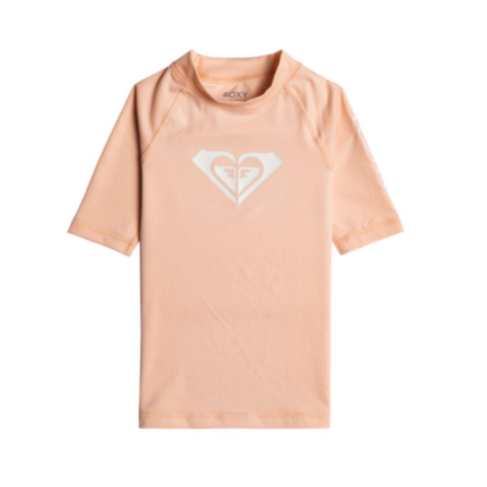 Roxy Wholehearted SS Girls Rash Vest - Tropical Peach 1/3