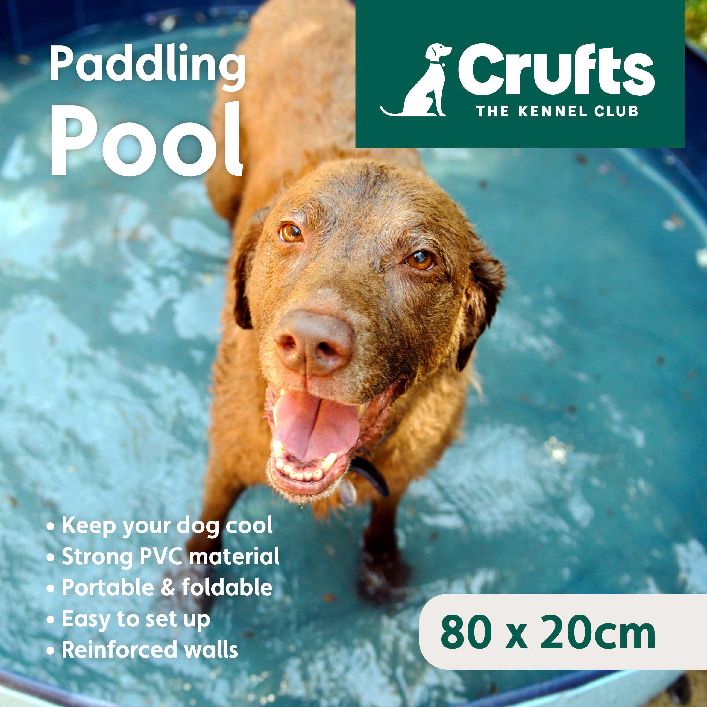 Crufts - Foldable Pet Bath Tub, Paddling Pool for Dogs (80cm x 20cm) 4/7
