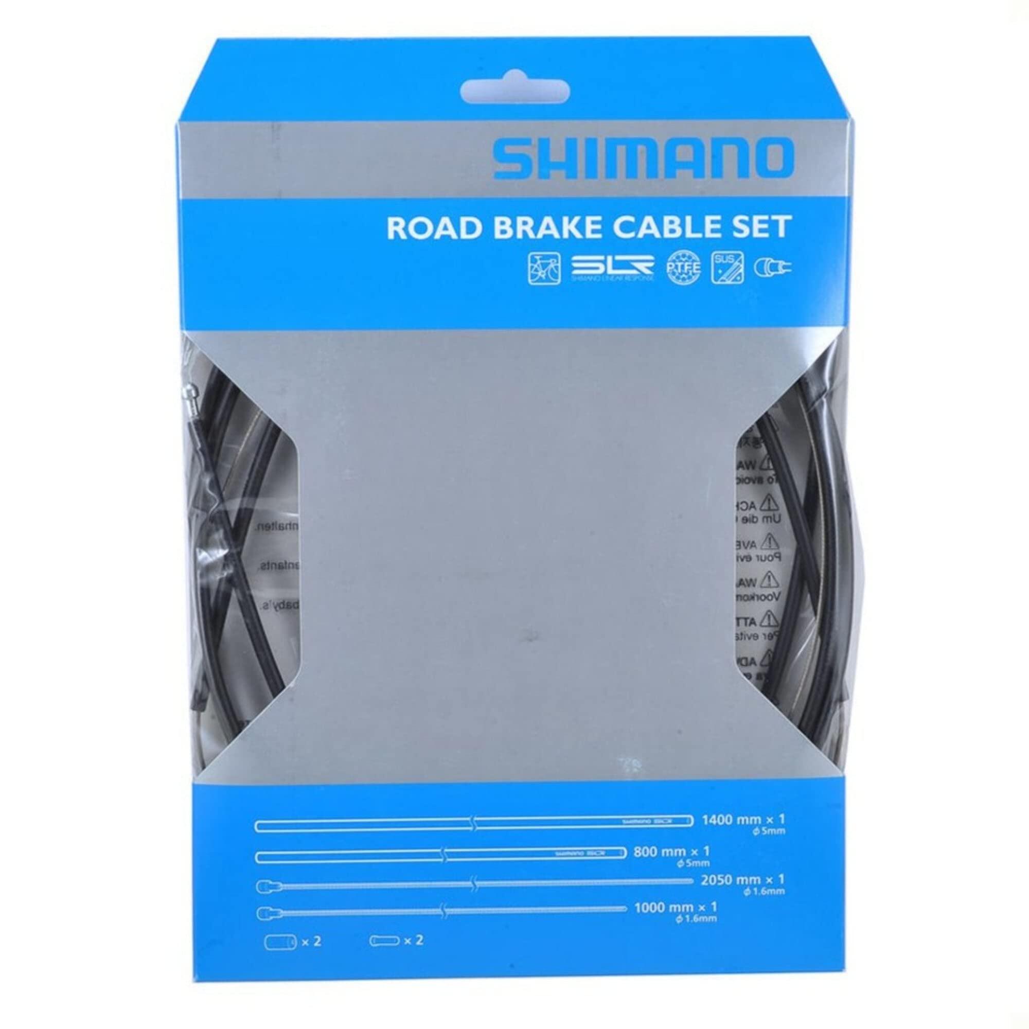 SHIMANO Motodak Shimano Wegrem Set met 2 Kabels en 2 Hulzen