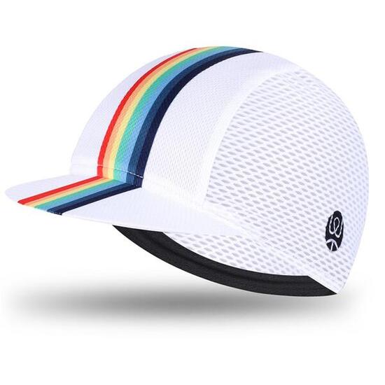 Cappello UV estate WEST BIKING YP0201298 reversibile - Arcobaleno/Bianco