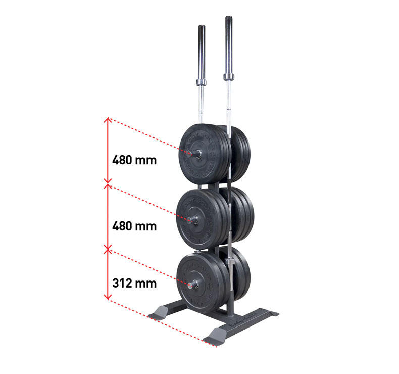 Soporte para discos y barras de pesas Olympic Premium 2/5