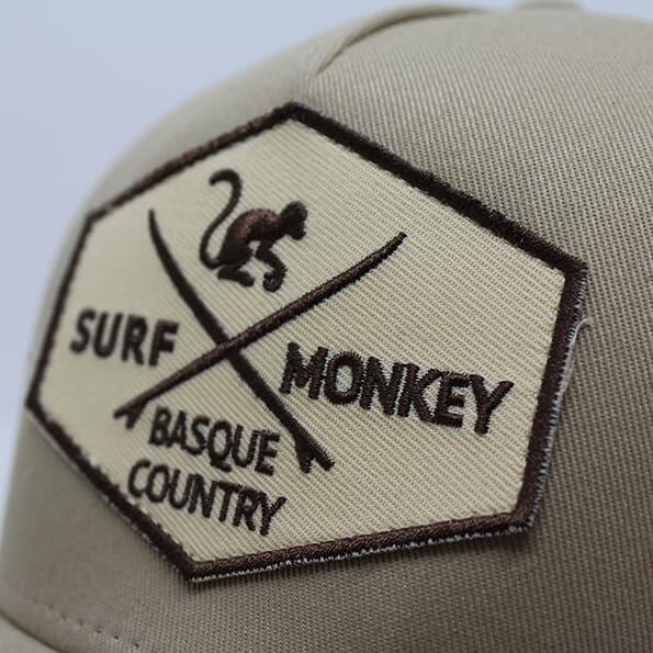 Gorra Trucker - 5 Paneles / Reciclada / Adulto / Talla única (Beige/Blanco) 2/5