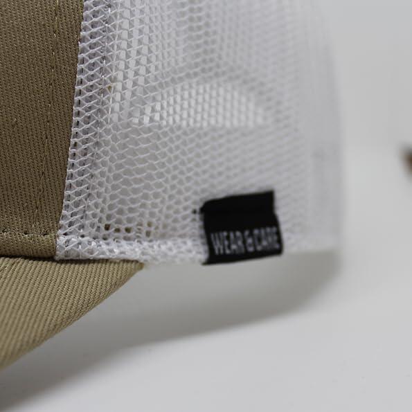 Gorra Trucker - 5 Paneles / Reciclada / Adulto / Talla única (Beige/Blanco) 3/5