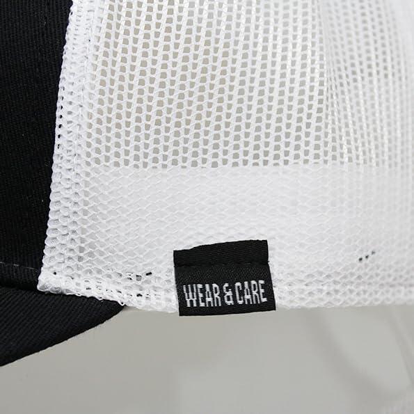 Gorra Trucker - 5 Paneles / Reciclada / Adulto / Talla única (Negro/Blanco) 5/6