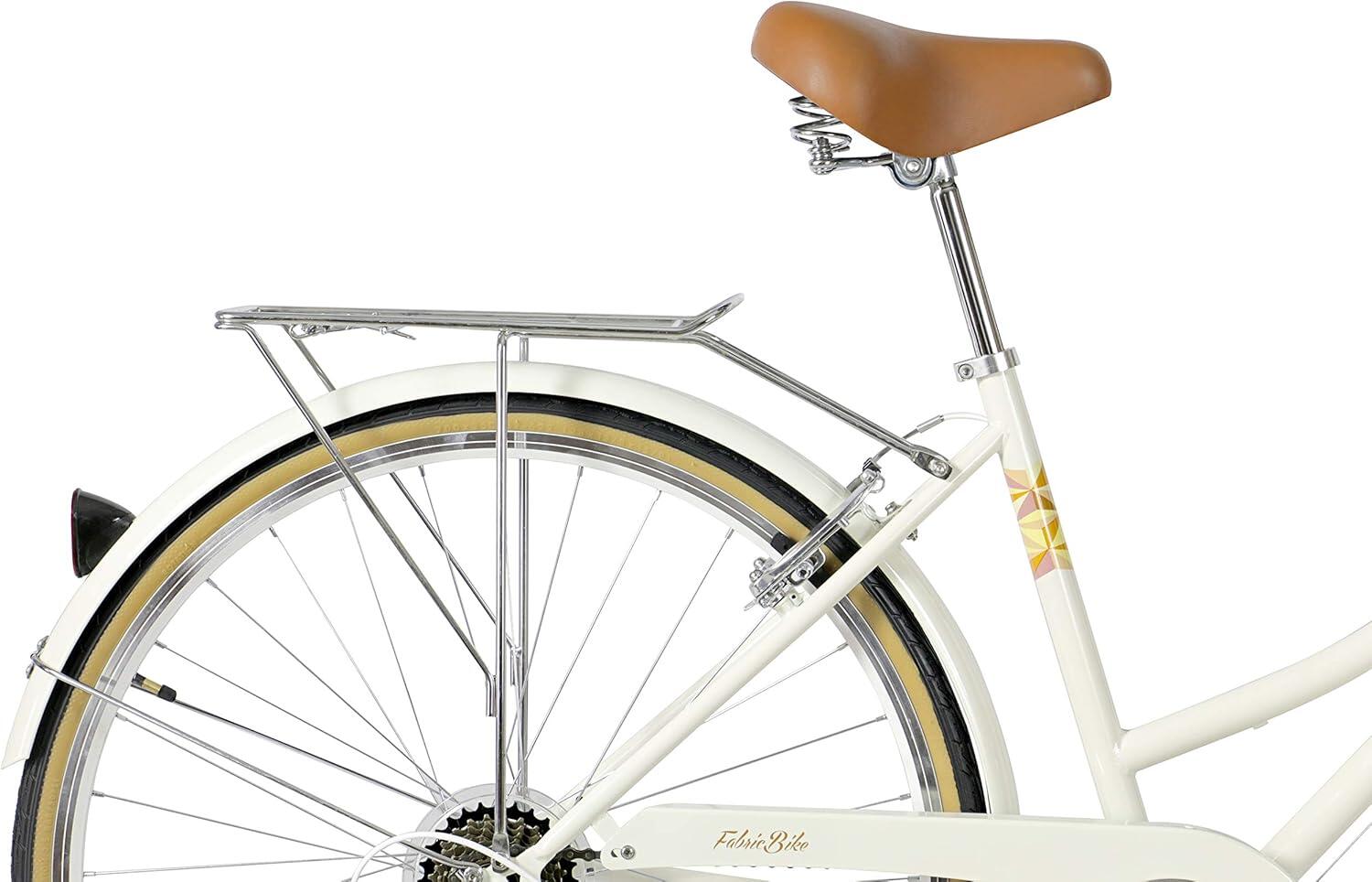 FabricBike Step City - Bicicleta de paseo mujer, 7V Shimano. Beige 4/6