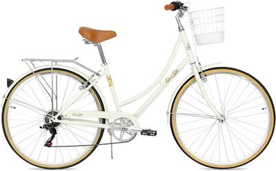 Fabricbike step city - omafiets voor dames. shimano 7-versnellingen. beige