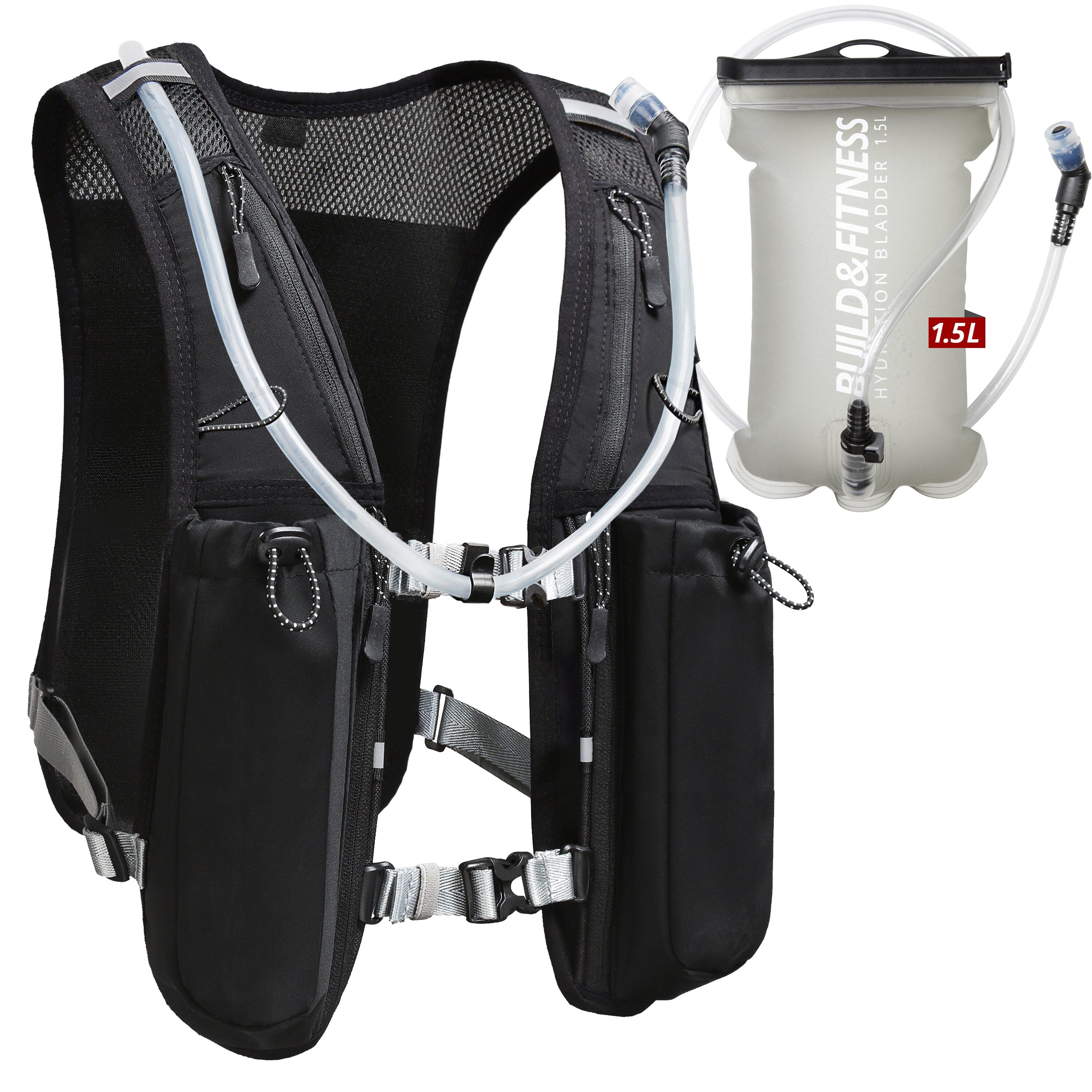 BUILD & FITNESS Hydration Running Vest with Bladder