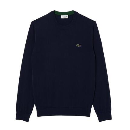 Trui Lacoste klassiek marineblauw met ronde hals