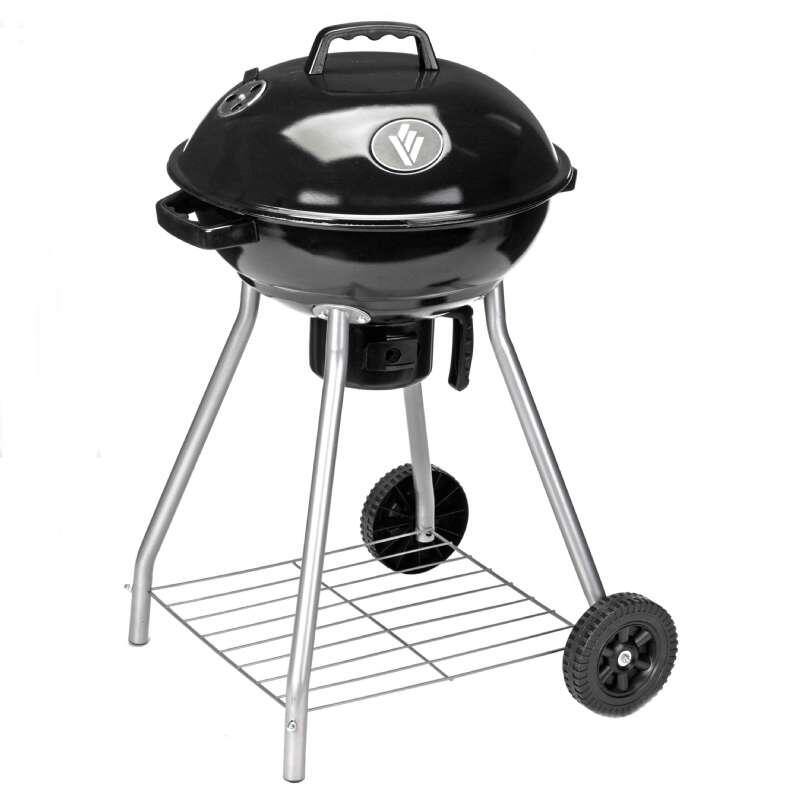 Grill Węglowy na Kólkach Czarny