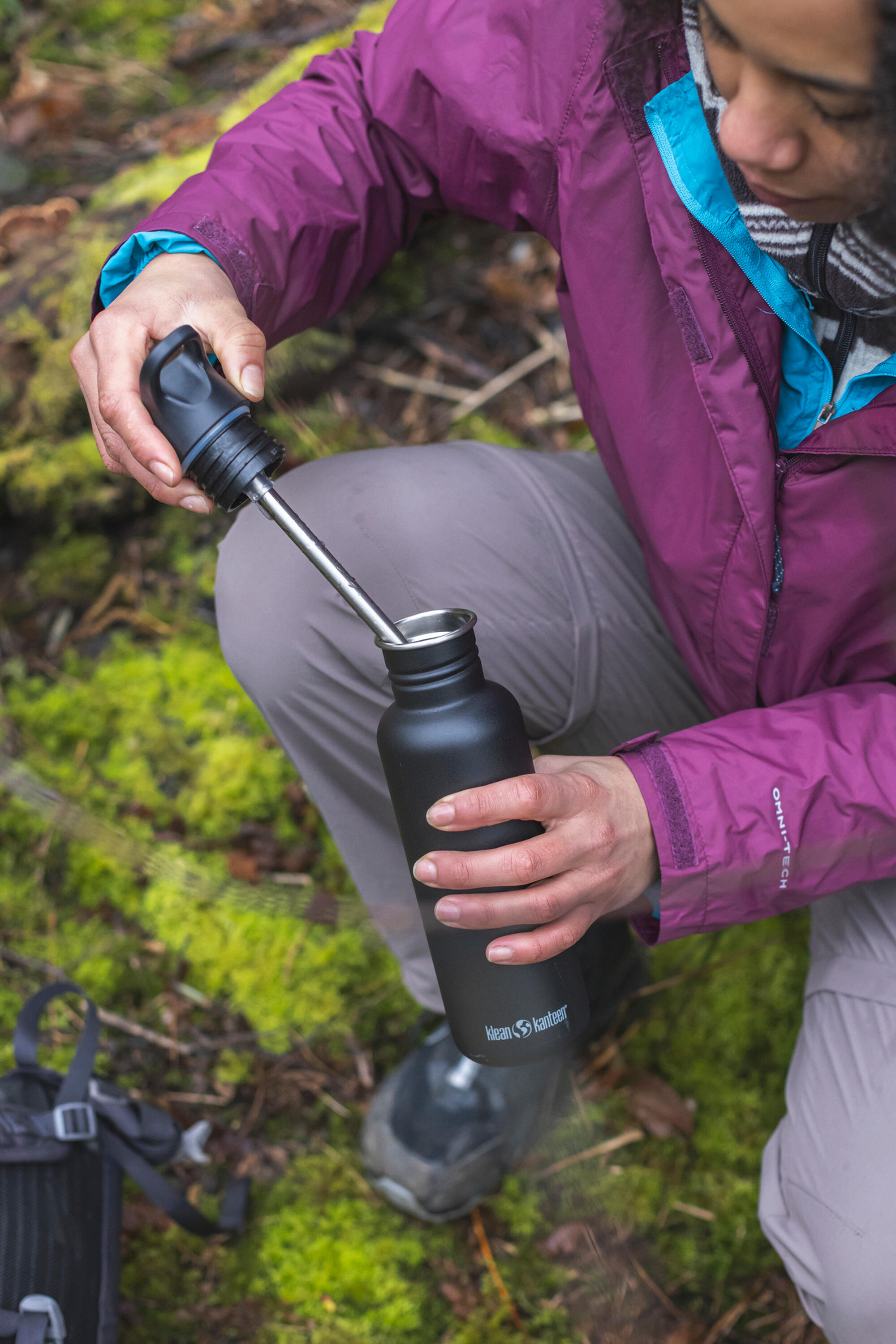 Klean Kanteen Classic 532ml Water Bottle - Flip Seal Sport Cap 3/3