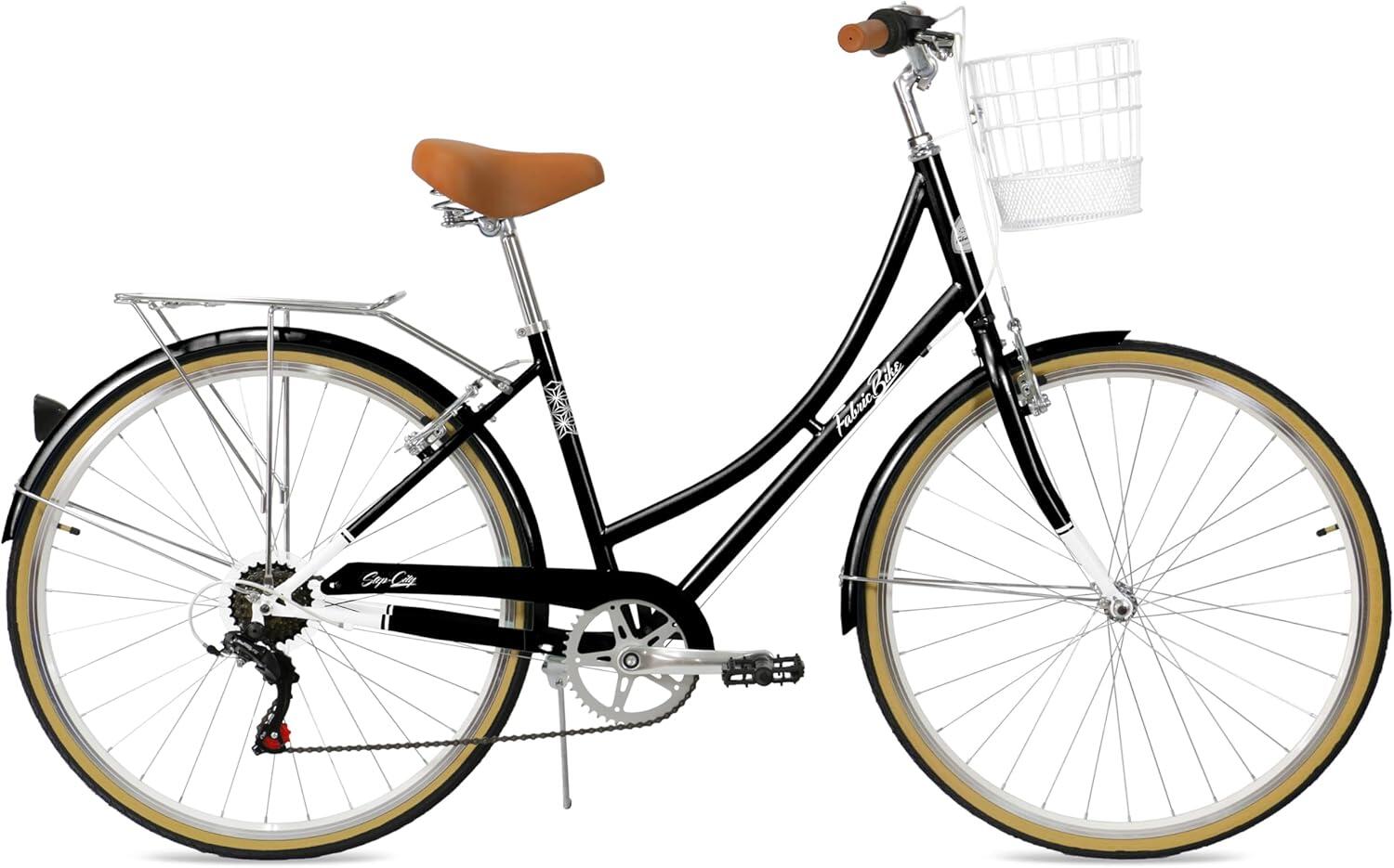FABRICBIKE FabricBike Step City – Damen-Hollandrad, 7-Gang Shimano. Schwarz