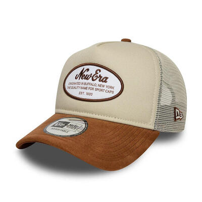 New Era 9FORTY E-Frame Cap Oval Patch beige