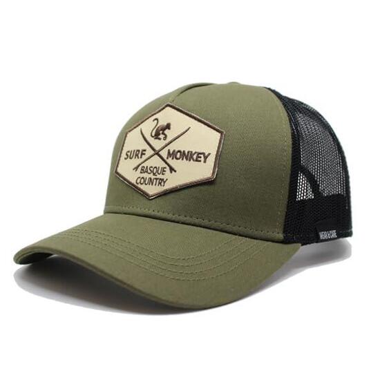 Casquette Trucker 5 Panneaux / Recyclée / Adulte / Taille Unique (Olive/Noir)