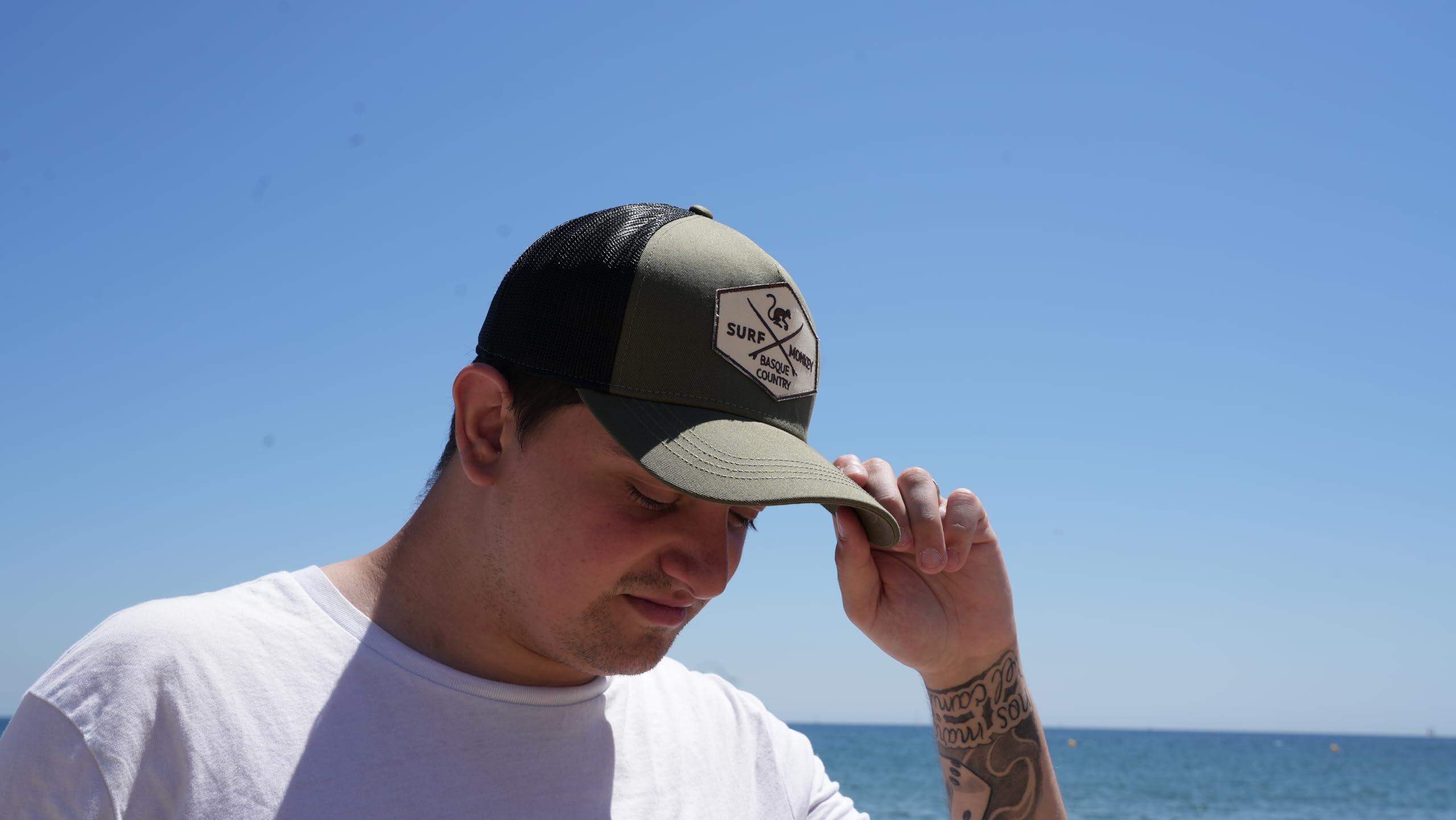 Casquette Trucker 5 Panneaux / Recyclée / Adulte / Taille Unique (Olive/Noir) 5/5