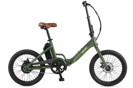 Fabricbike Volt - 20-calowy składany rower elektryczny, aluminiowy. Green