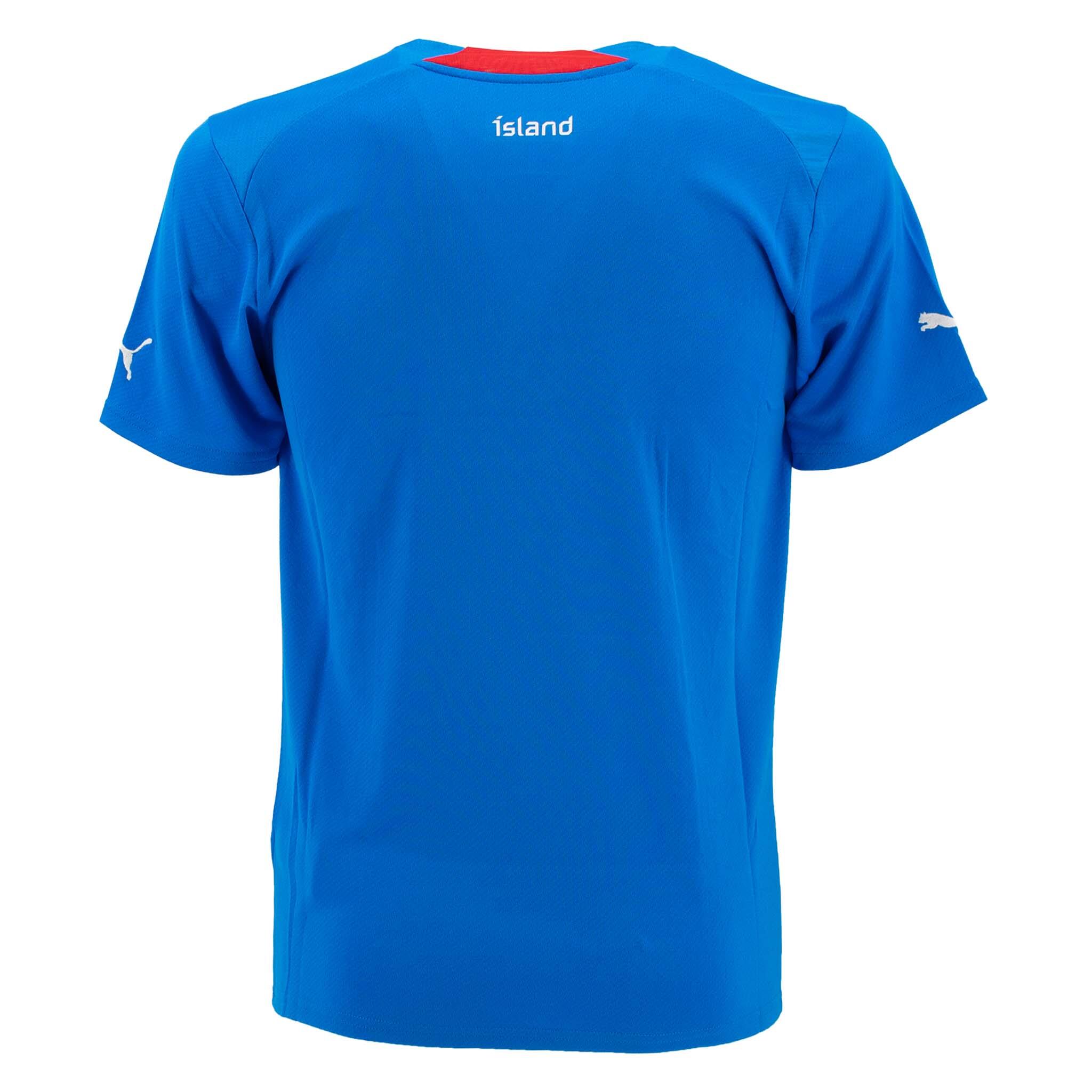 Island 22/23 Heimtrikot Herren PUMA Electric Blue Lemonade 3/4