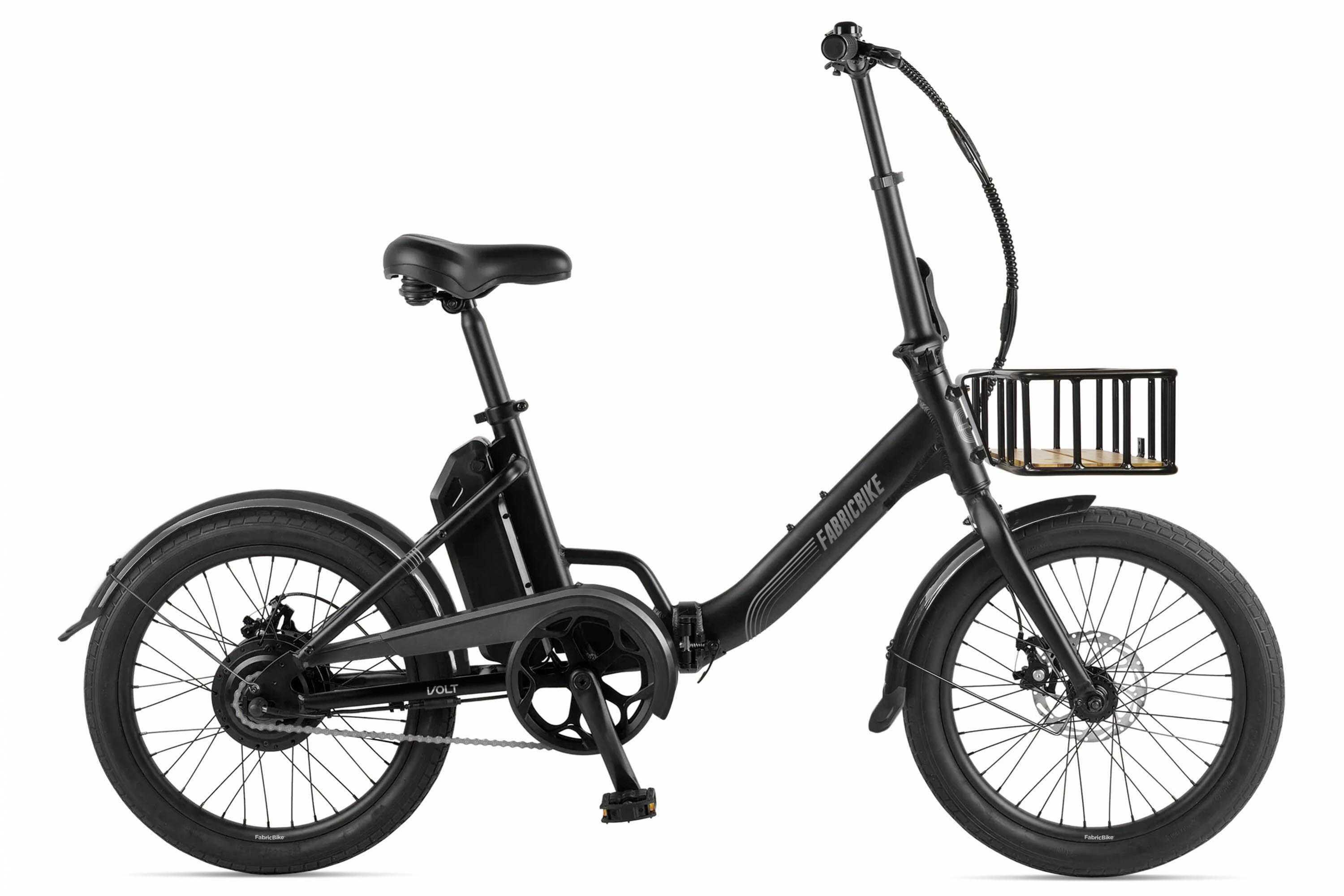 Fabricbike volt – bicicleta elétrica dobrável 20" alumínio. Preto plus
