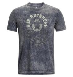 T-shirt de course Under Armour pour homme, noir, taille M