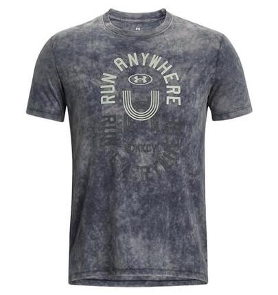 T-shirt de course Under Armour pour homme, noir, taille M