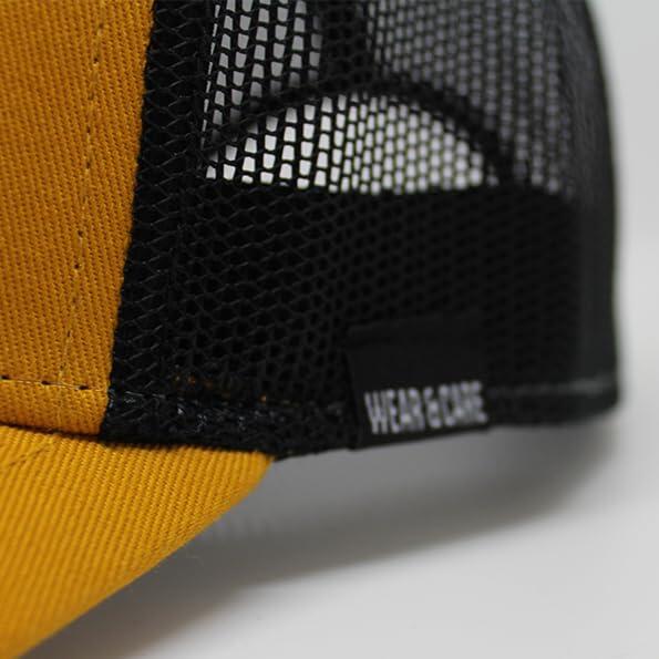 Gorra Trucker - 5 Paneles / Reciclada / Adulto / Talla única (Mostaza/Negro) 4/6