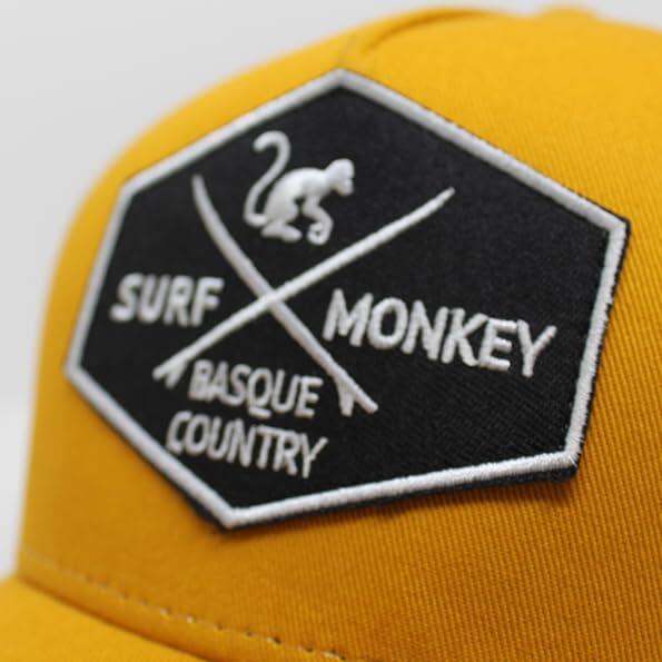 Gorra Trucker - 5 Paneles / Reciclada / Adulto / Talla única (Mostaza/Negro) 3/6