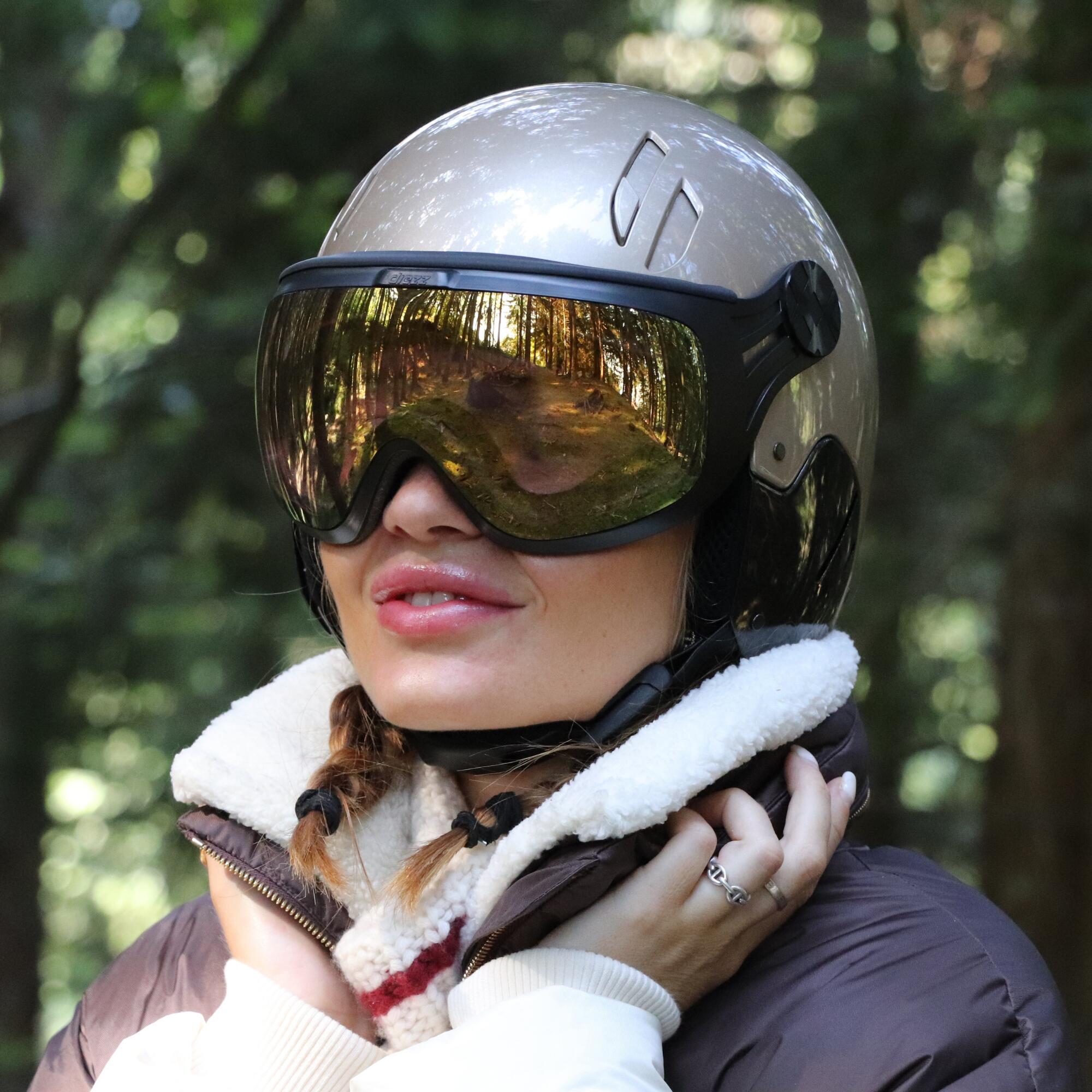 CASQUE MAJOR CARBONE VISIERE INFINITE CHAMPAGNE NACRE 4/6