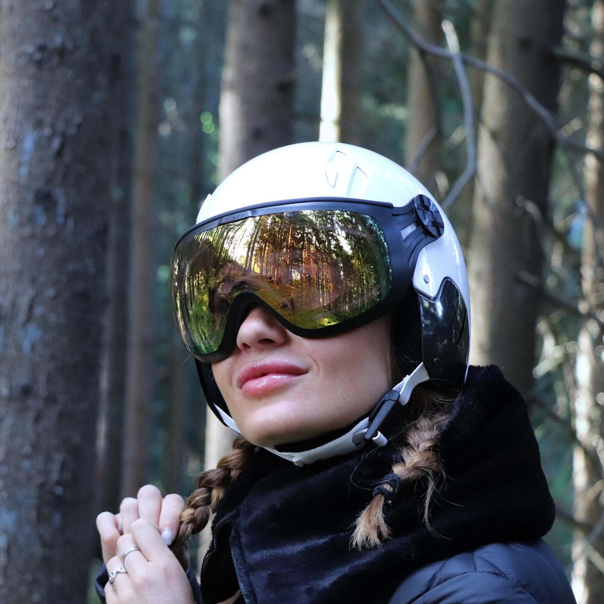 MAJOR Carbon Skihelm mit INFINITE Visier White Pearl. 6/6
