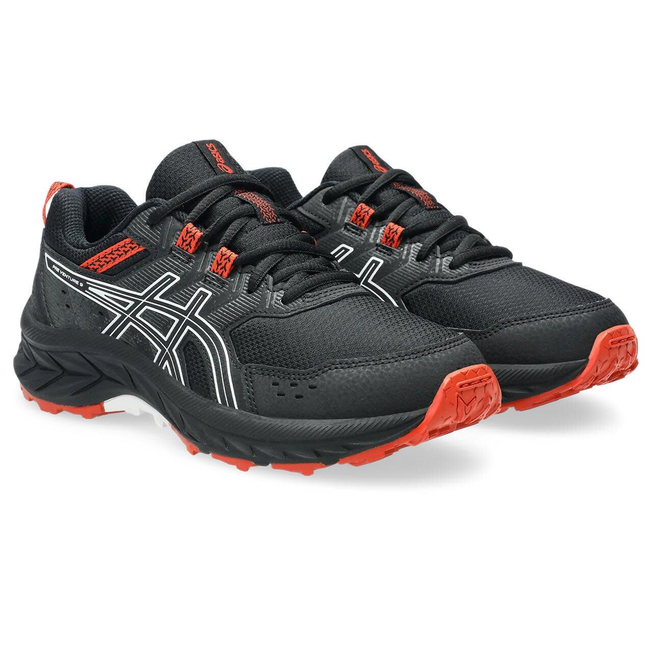 Chaussures De Running Enfants, Unisexe - ASICS Pre Venture 9 GS - Black/White 3/5