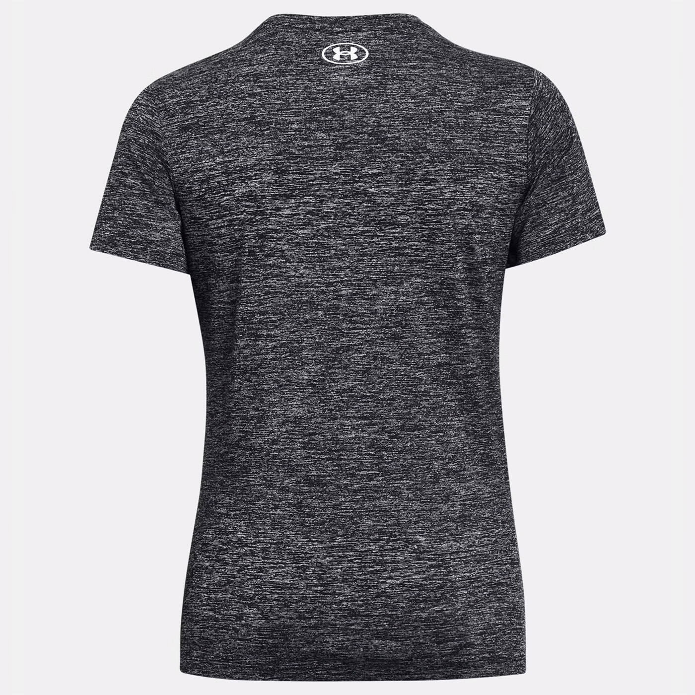 T-shirt feminina UA Tech™ Twist Under Armour Preta e branca 4/5