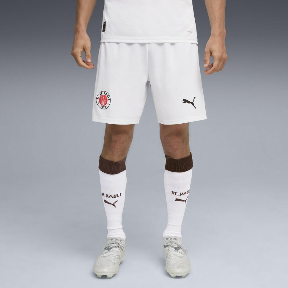 Męskie szorty FC St. Pauli 25/26 PUMA White Espresso Brown