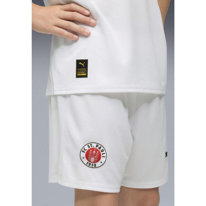 Młodzieżowe szorty FC St. Pauli 25/26 PUMA White Espresso Brown